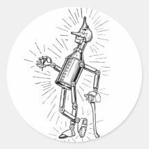 Freshly Oiled Tinman Round Stickers