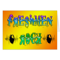 Freshmen Rock - Pulse Greeting Card
