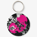 FreshPow! Pink Skully Keychain