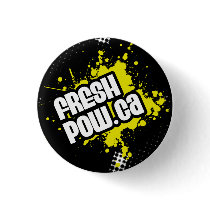 FreshPow! Yellow Splat 1-1/4" Circle Button by freshpow FreshPow! Yellow Splat 1-1/4" Circle Button