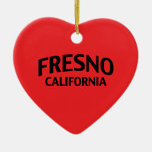 Fresno California Christmas Ornament