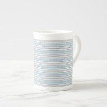 Fret Stripe Cornflower Bone China Mug mugs