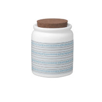 Fret Stripe Cornflower Candy Jar candy jars