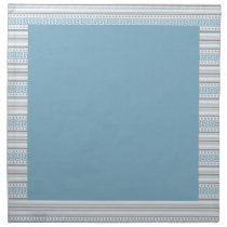 Fret Stripe Cornflower Dinner Napkin napkins