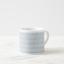Fret Stripe Cornflower Espresso Mug mugs