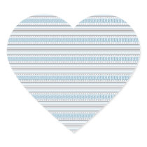Fret Stripe Cornflower Heart Sticker stickers