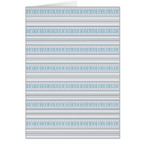 Fret Stripe Cornflower Note Card cards
