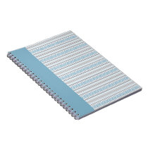 Fret Stripe Cornflower Notebook notebooks