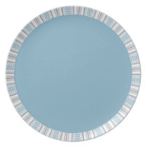 Fret Stripe Cornflower Plate plates