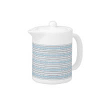 Fret Stripe Cornflower Teapot Small teapots