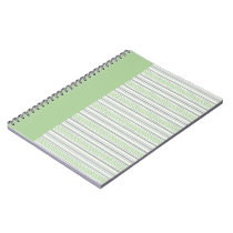 Fret Stripe pistachio Notebook notebooks