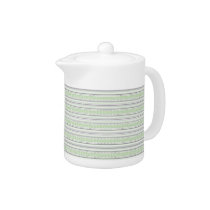 Fret Stripe  pistachio Teapot Small teapots