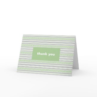Fret Stripe pistachio Thank You Card card