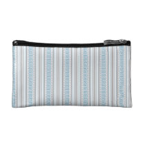 Fret Stripes Cornflower Small Cosmetic Bag bagettes bags