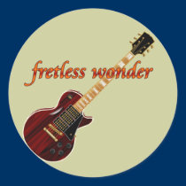 Fretless Wonder Mahogany Guitar stickers