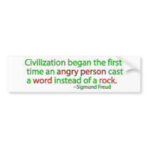 Freud on civilization bumper stickers