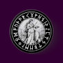 Freya Rune Shield on Blk Buttons
