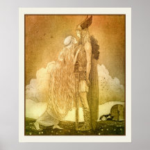 Freyja and Svipdag by John Bauer 1911 Posters