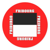 Fribourg Switzerland Canton Flag stickers