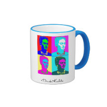 Frida Kahlo Andy Warhol Inspired Portrait Coffee Mugs