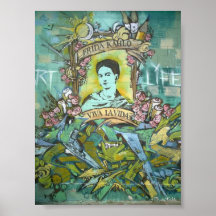 Frida Kahlo Graffiti 2 Print