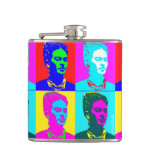 Frida Kahlo Inspired Portrait Hip Flask