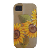 Frida Kahlo pintó los girasoles Case-Mate iPhone 4 Funda