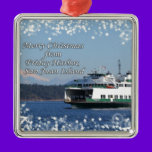 Friday Harbor Ferry Christmas Happy Holidays ornaments