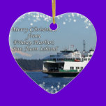 Friday Harbor Ferry Christmas Happy Holidays ornaments