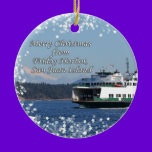 Friday Harbor Ferry Christmas Happy Holidays ornaments