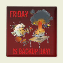 Friday Is Backup Day magnets