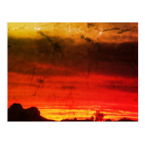 Friday's Sunset Enhanced Postcard postcards