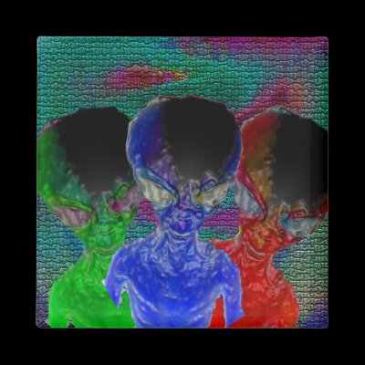 Fridge Aliens Refrigerator Magnet by Scajax
