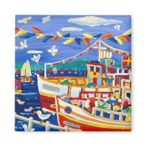 Fridge Art: Beany Hats and Pleasure Boats magnets by johndyergallery Fridge Art: Beany Hats and Pleasure Boats magnets
