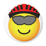 Biker emoticon glasses  fridge_magents_magnet