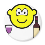 Wine drinking buddy icon   fridge_magents_magnet