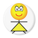 Stickfigure emoticon woman  fridge_magents_magnet
