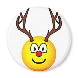 Rudolph the red nosed reindeer emoticon   fridge_magents_magnet