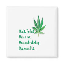 Fridge Magnet  God made Pot