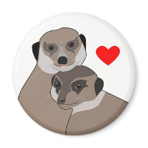 Fridge-Magnet "Meerkats in Love"