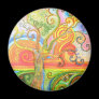 Fridge Magnet with Psychedelic Tree Design