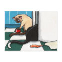 Fridge Raiders Cat Postcard
