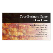 Fried Bacon Strip Business Card Template
