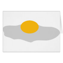 Fried Egg Icon Greeting Cards