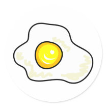 Fried Egg Round Stickers