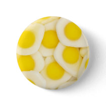 fried egg sweets background badge pinback button