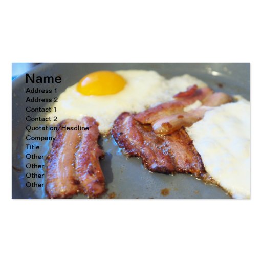 Fried eggs business card (front side)