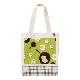 Fried Eggs Fun Food Design Zazzle HEART Tote Bag