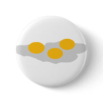 Fried Eggs Icon Pinback Button