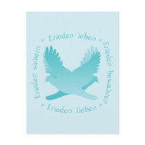 Frieden sichern, bewahren, leben, lieben postcards